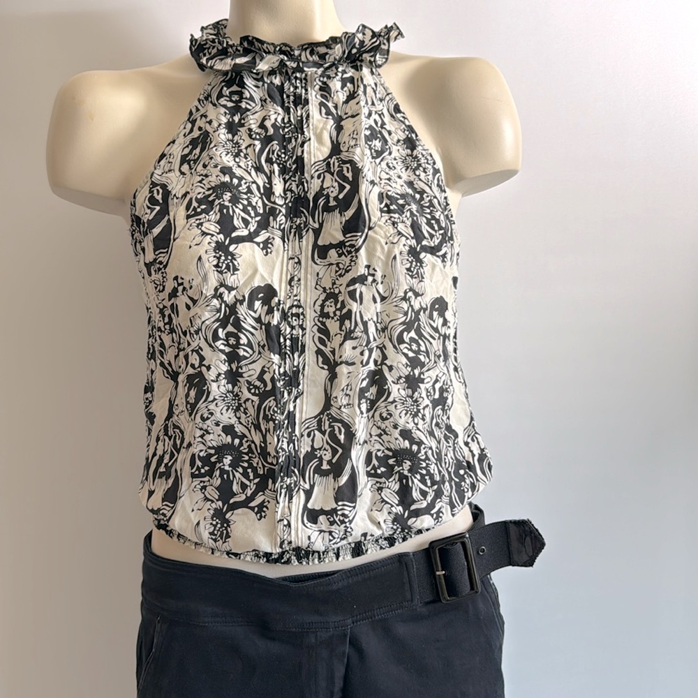 NWOT Guess Los Angeles silk open back top